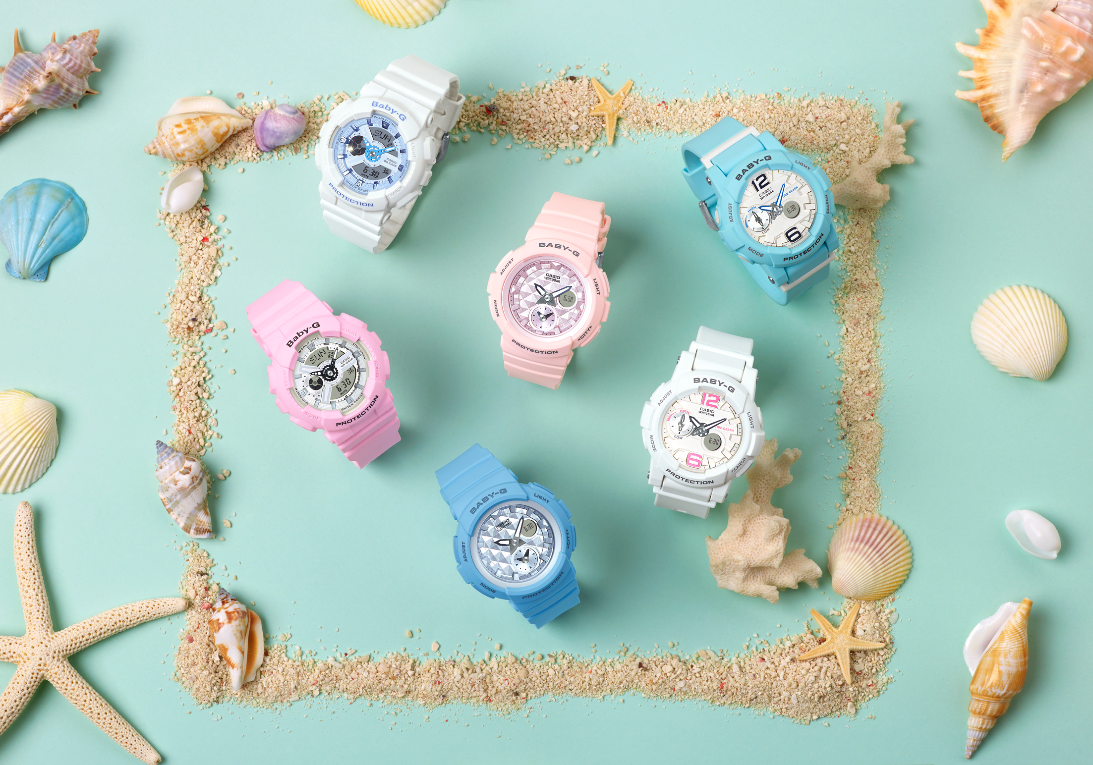 BABY-G Beach Colors Series全新系列 夢幻湖水藍與浪漫櫻花粉 完美打造夏季海洋風格