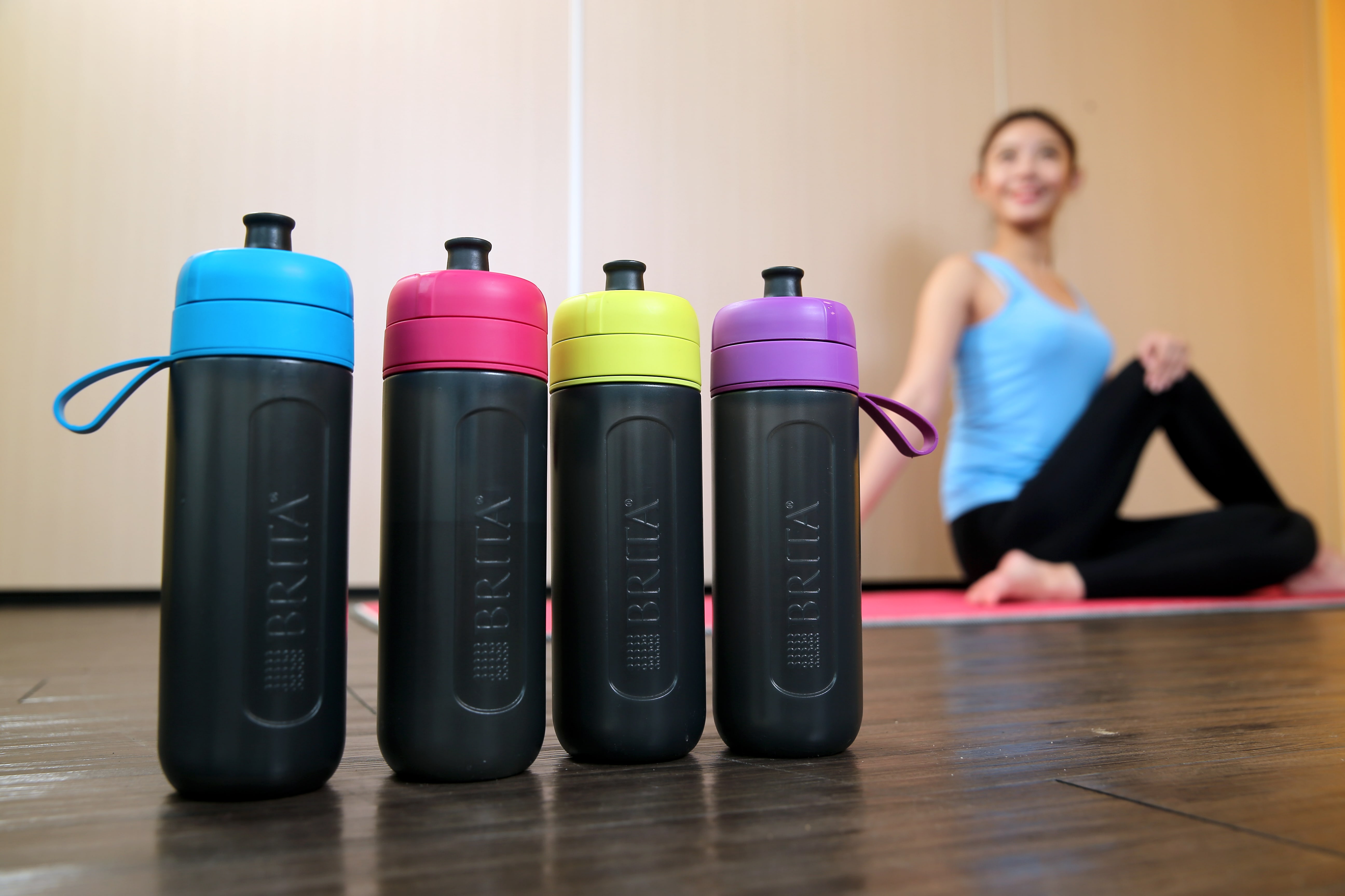 （圖二）BRITA全新「fill &amp; go Active運動濾水瓶」有4種顏色，建議售價900元，上市體驗價699元，濾芯片三片裝399元。（圖片提供／BRITA）
