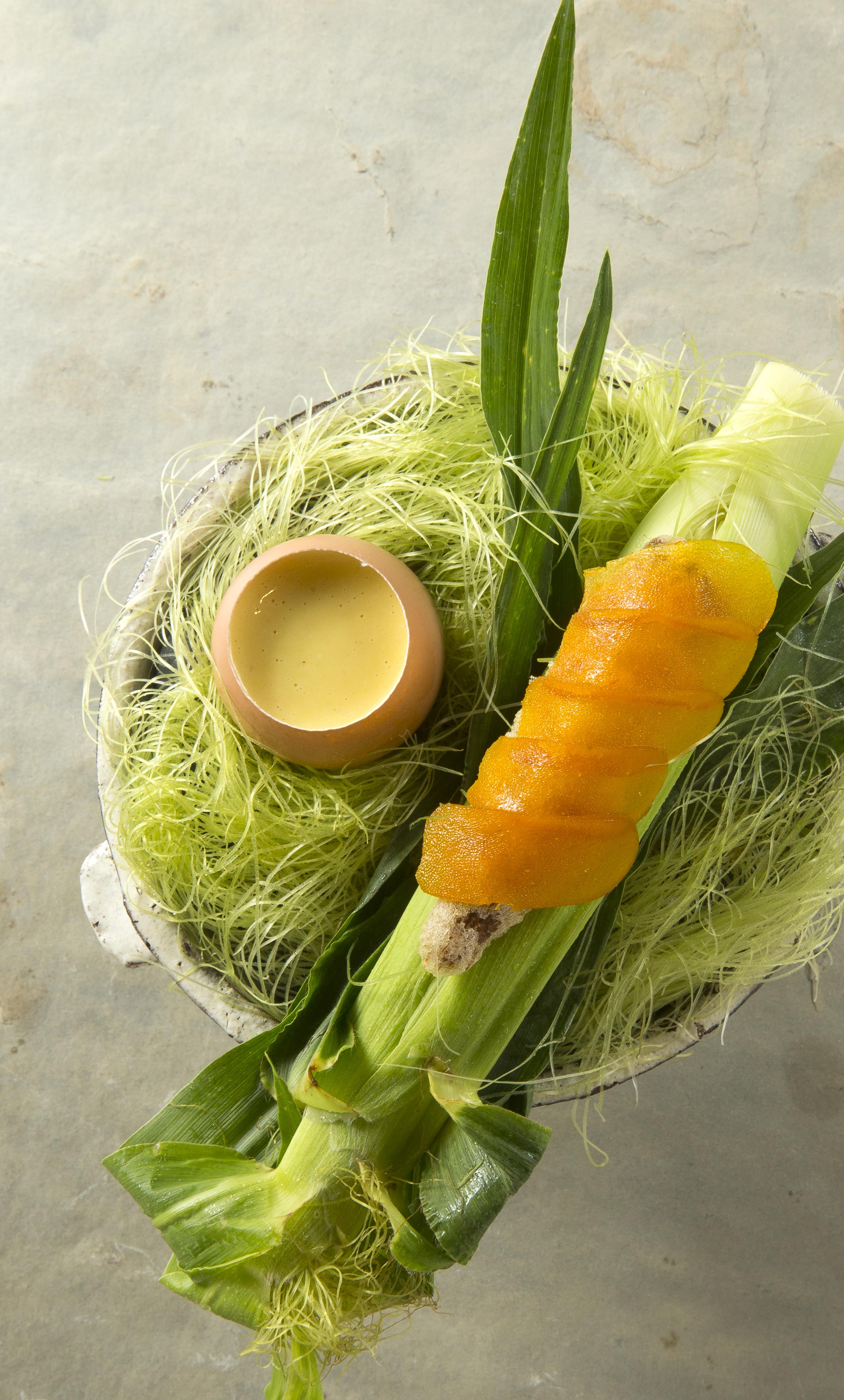 （圖一）祥雲龍吟-夏季菜色「玉米 烏魚子」。（圖片提供／祥雲龍吟）