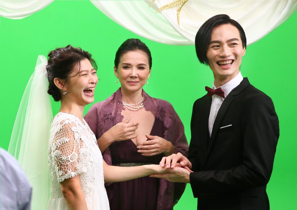 江沂宸（左起）、丁國琳以及李英宏開心大笑。（粘耿豪攝）