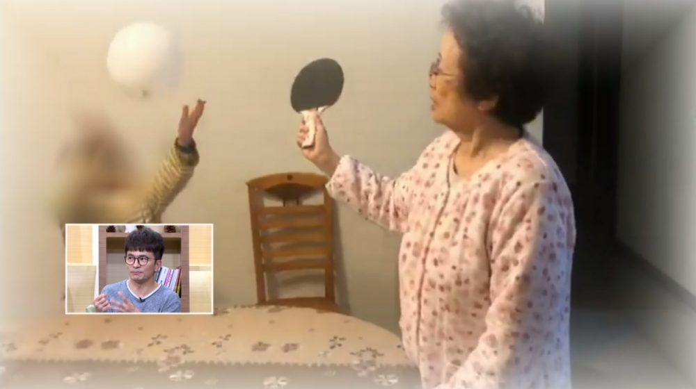 唐從聖（小圖）分享讓媽媽利用乒乓球運動減緩失智症狀。（年代提供）
