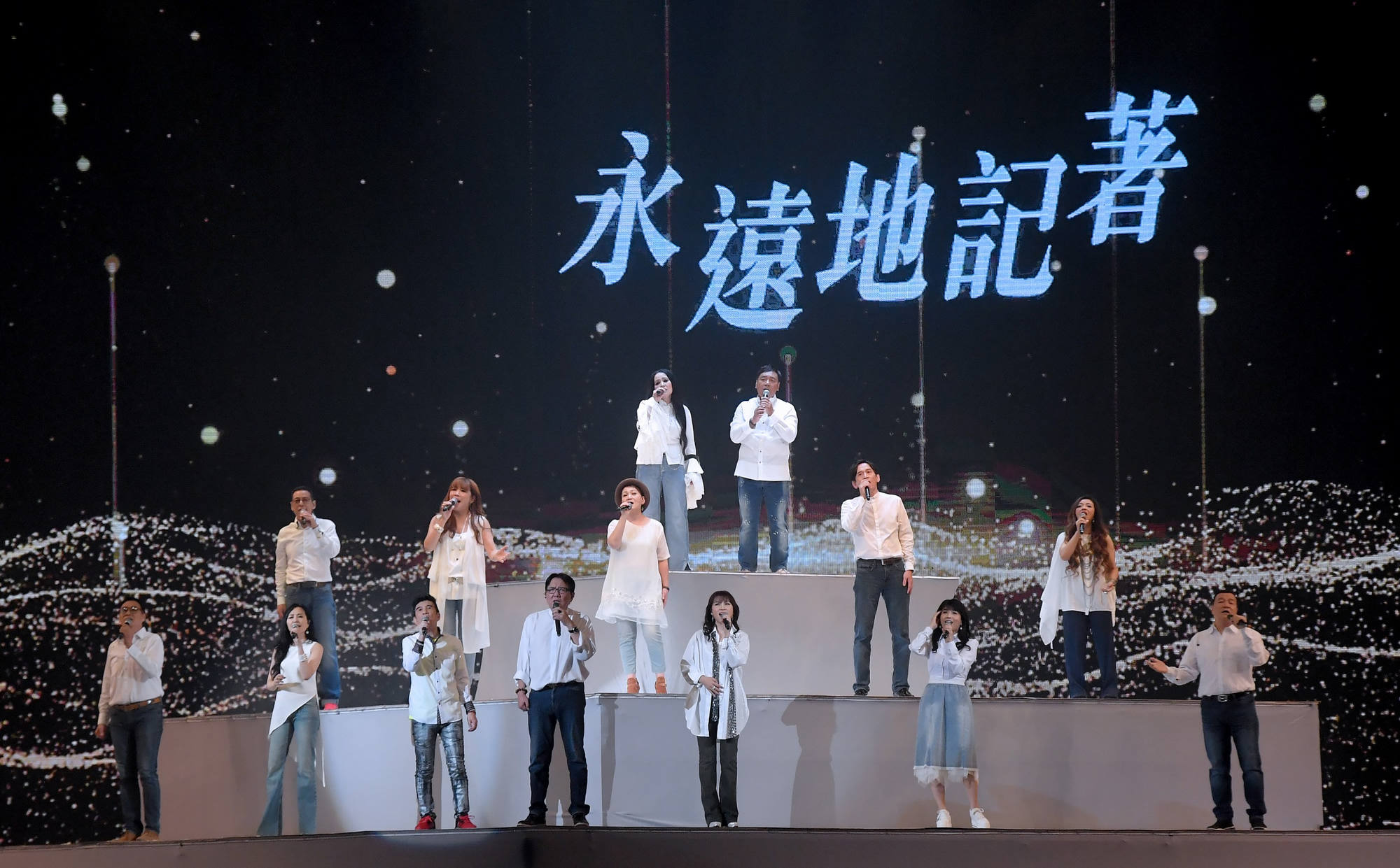 民歌45高峰會今在台北小巨蛋開唱。（盧禕祺攝）