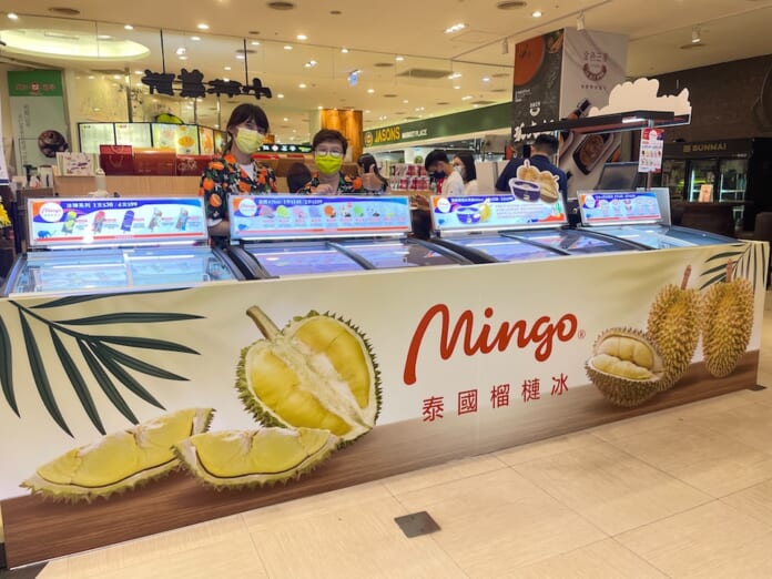 「Mingo泰國榴槤冰」首家台灣實體店，限定快閃美麗華。（莫凡彼集團提供）