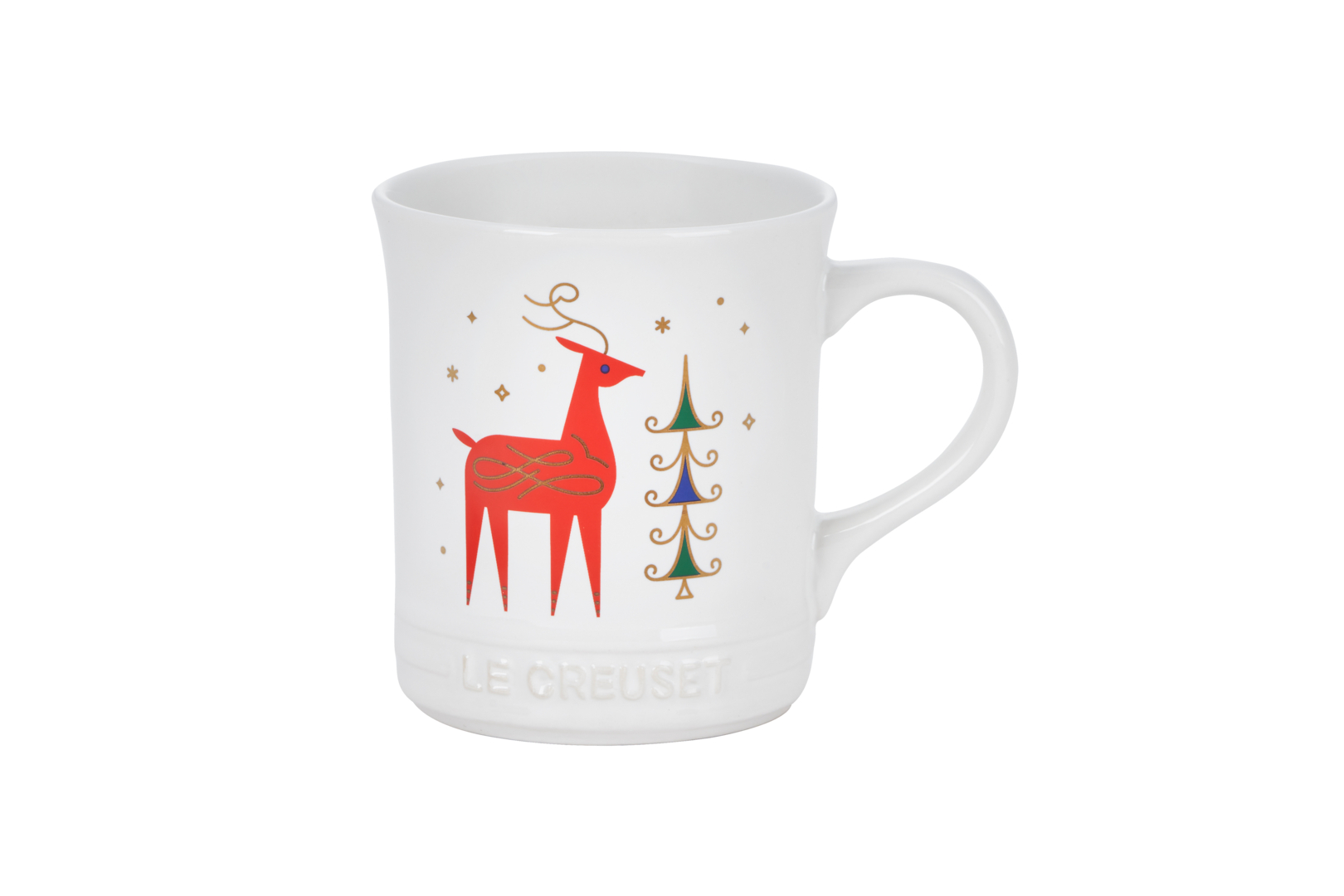 LE CREUSET的歡樂耶誕馬克杯上麋鹿可愛討喜。（LE CREUSET提供）