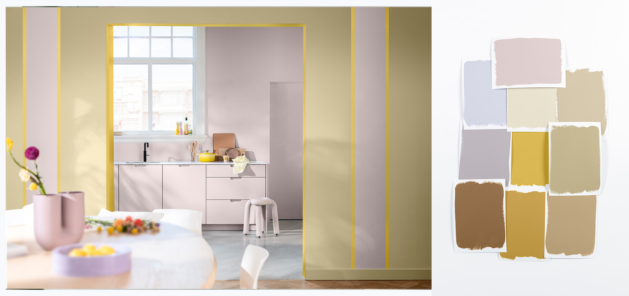 喜悅生機色盤運用粉嫩色彩帶給空間更多的現代感及正面能量。（Dulux得利提供／古明弘台北傳真）