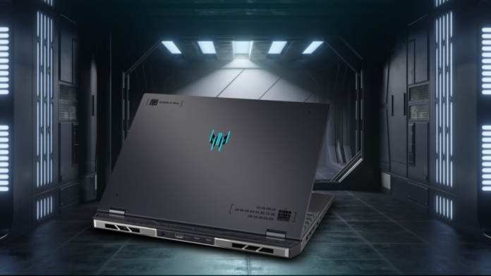 Predator Helios Neo 16電競筆電，採用陽極氧化塗層處理，減少指紋沾黏，建議售價5萬6900元至7萬2900元，符合玩家多元需求。（宏碁提供／古明弘台北傳真）