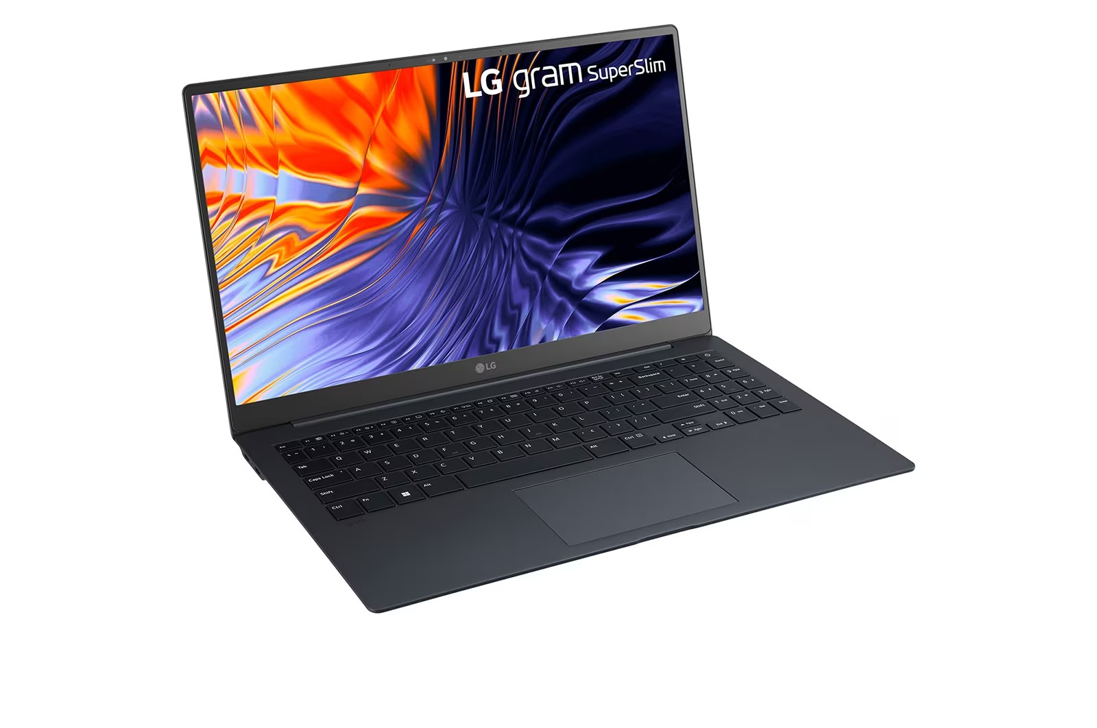 LG gram SuperSlim 15.6吋 輕贏隨型 OLED極輕超薄筆電，重量僅990公克。（LG提供／古明弘台北傳真）