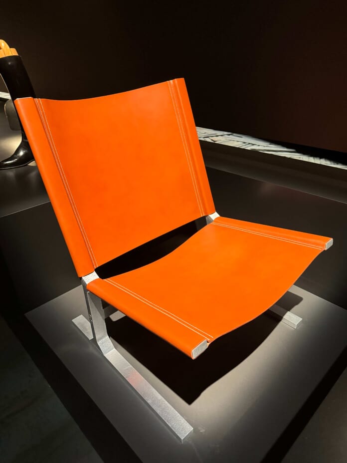 愛馬仕的Diapason d'Hermès休閒椅。（ 古明弘攝）